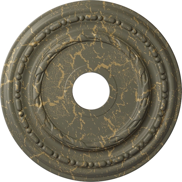 Ekena Millwork Dublin Medallion (Canopies up to 5 1/8"), 17 7/8"OD x 3 5/8"ID x 1 1/4"P, Witch Hazel Crackle CM17DUWHC - main